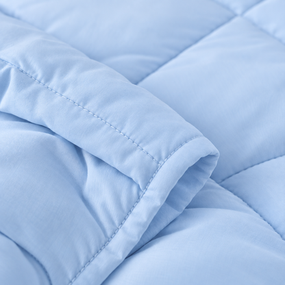 Microfiber Comforter Set with Sheets, Light Blue — detail