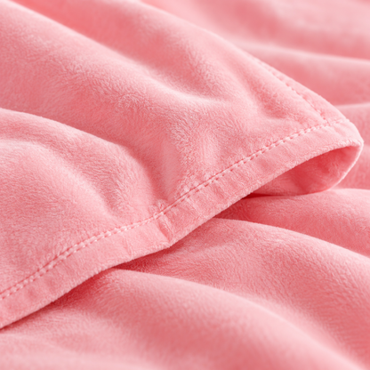 Velvet 3-Piece Duvet Cover Set, Pink — detail