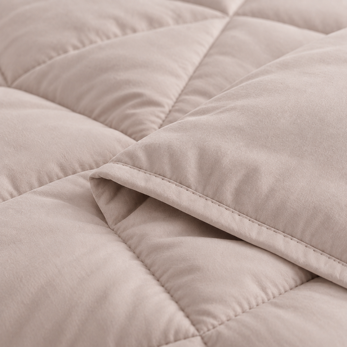 Microfiber Comforter Set with Sheets, Blush Taupe — detail