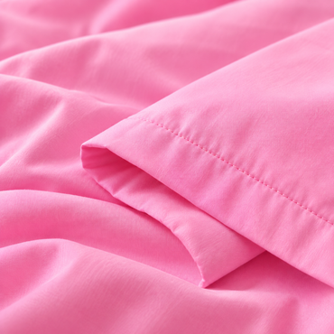 Solid Microfiber Duvet Cover Set, Pink — detail