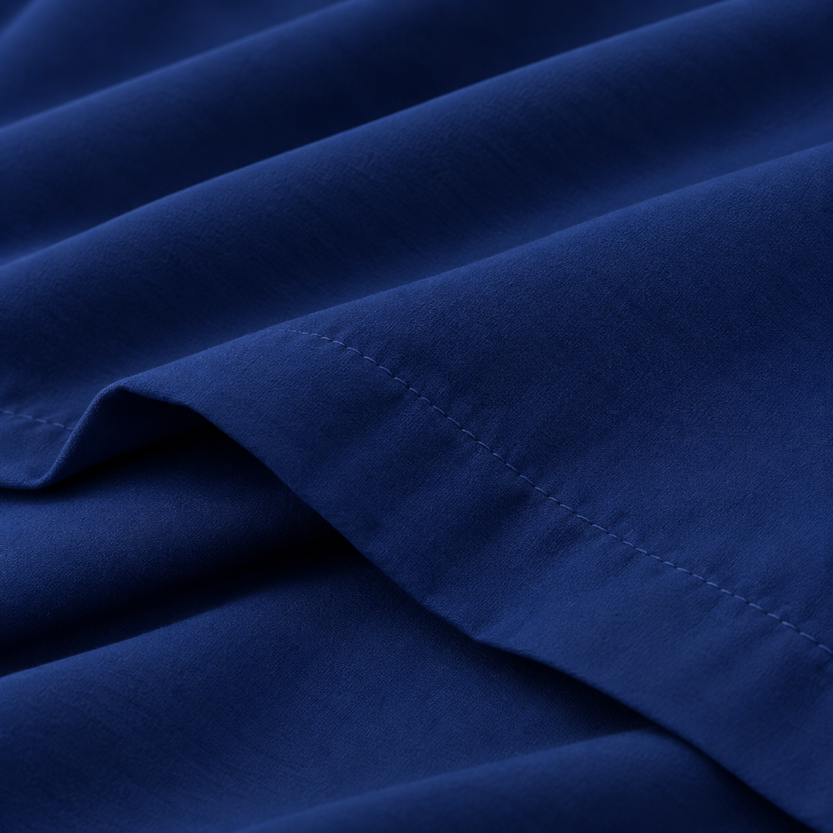 Ultra-Soft Microfiber Flat Sheet, Navy Blue — detail