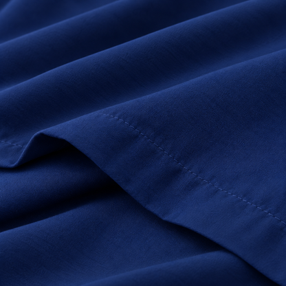 Ultra-Soft Microfiber Flat Sheet, Navy Blue — detail