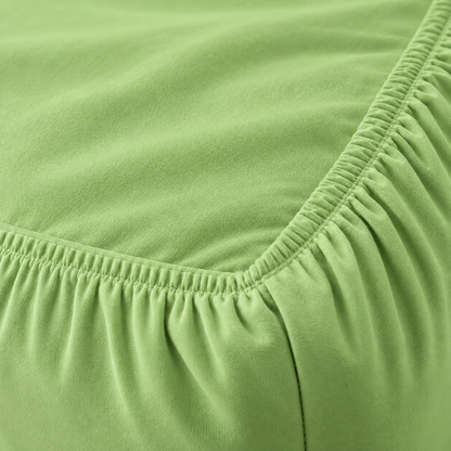 Deep Pocket Microfiber Fitted Sheet, Apple Green — detail