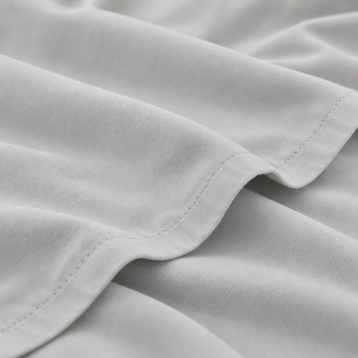 Ultra-Soft Microfiber Flat Sheet, Light Grey — detail
