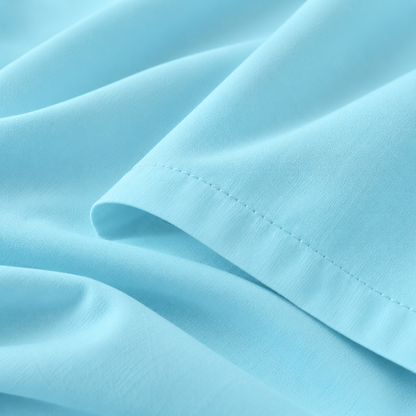 Ultra-Soft Microfiber Flat Sheet, Sky Blue — detail