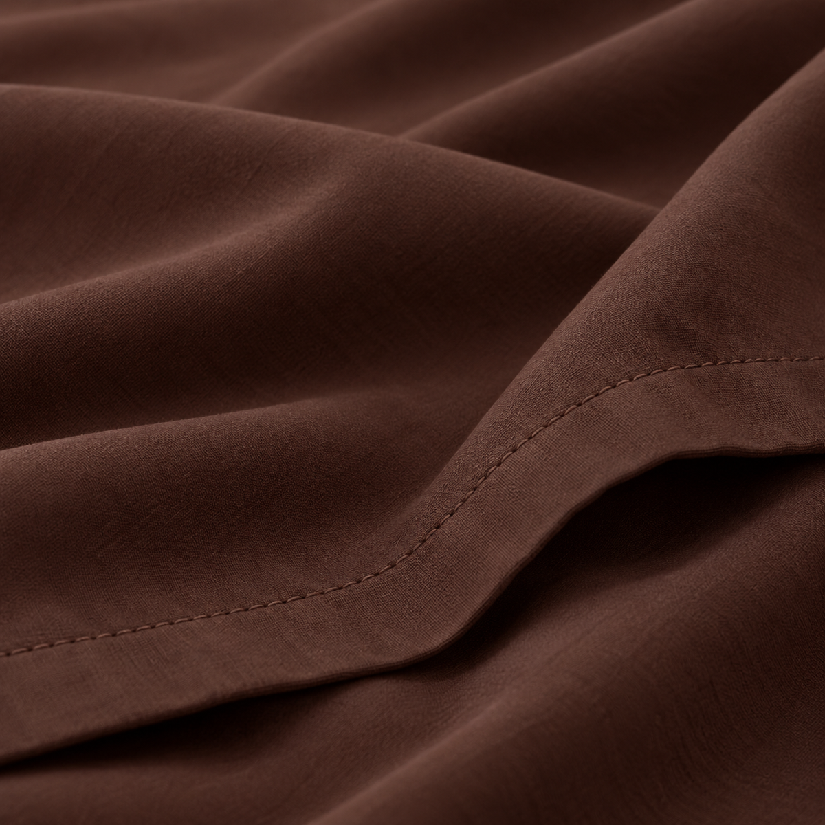Ultra-Soft Microfiber Flat Sheet, Chocolate Brown — detail