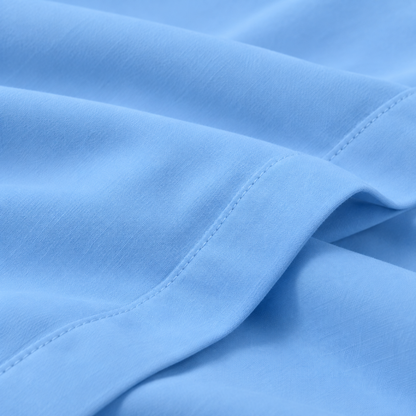 Ultra-Soft Microfiber Flat Sheet, Cornflower Blue — detail