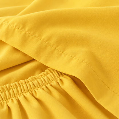 Deep Pocket Microfiber Sheet Set, Golden Yellow — detail