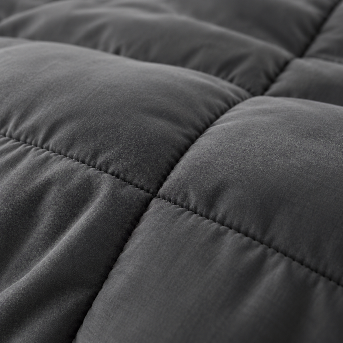 All-Season Down Alternative Comforter, Dark Grey — detail