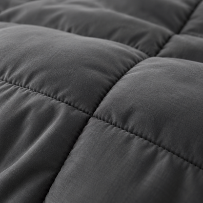 All-Season Down Alternative Comforter, Dark Grey — detail