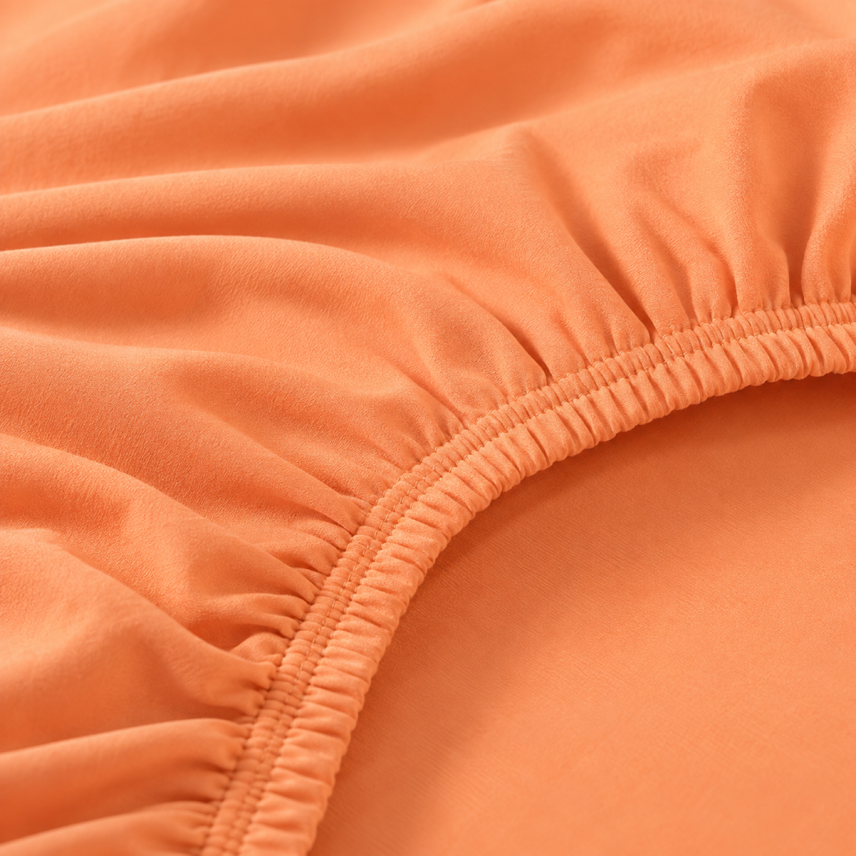 Deep Pocket Microfiber Fitted Sheet, Apricot — detail