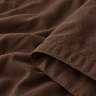 Solid Microfiber Duvet Cover Set, Chocolate Brown — detail