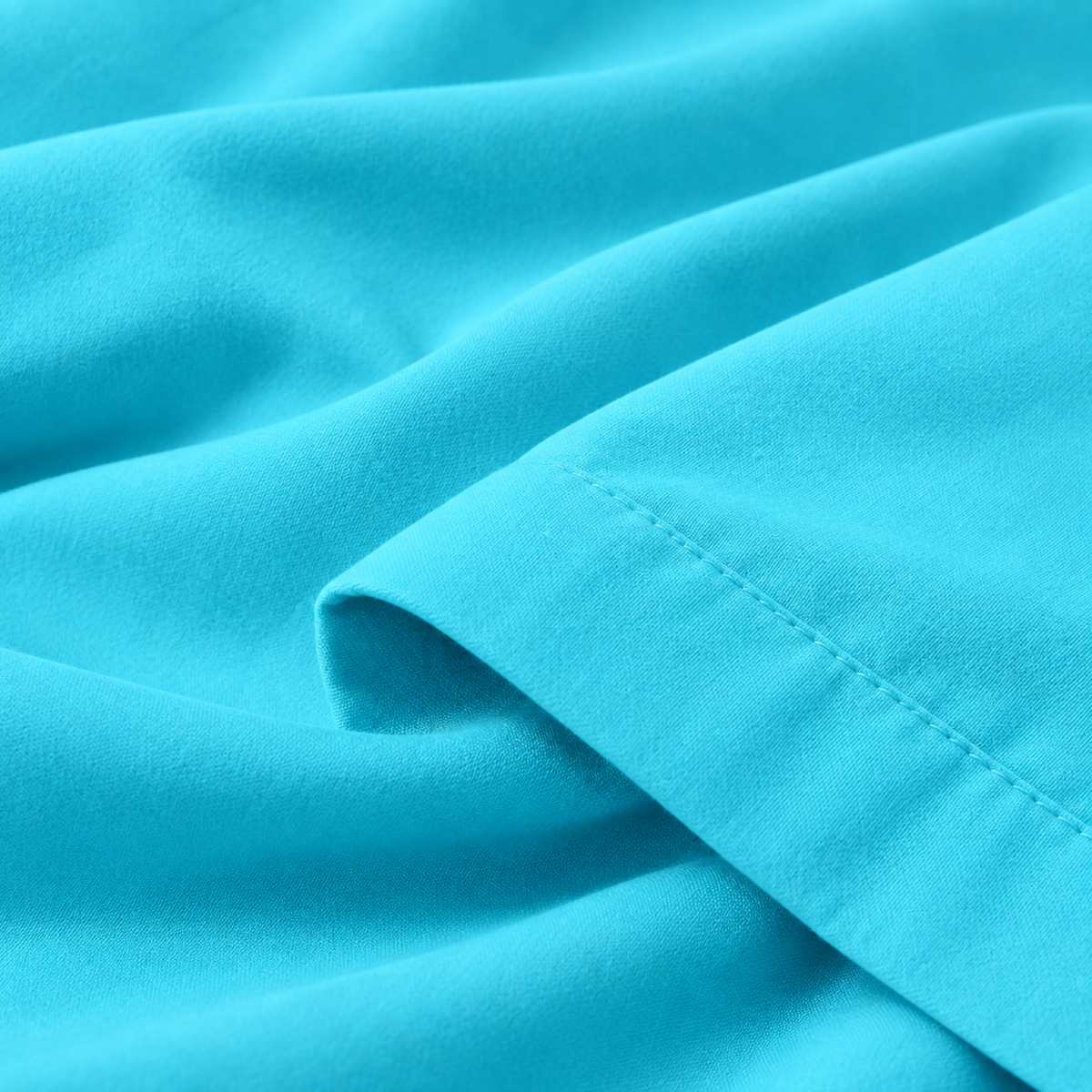 Ultra-Soft Microfiber Flat Sheet, Turquoise — detail