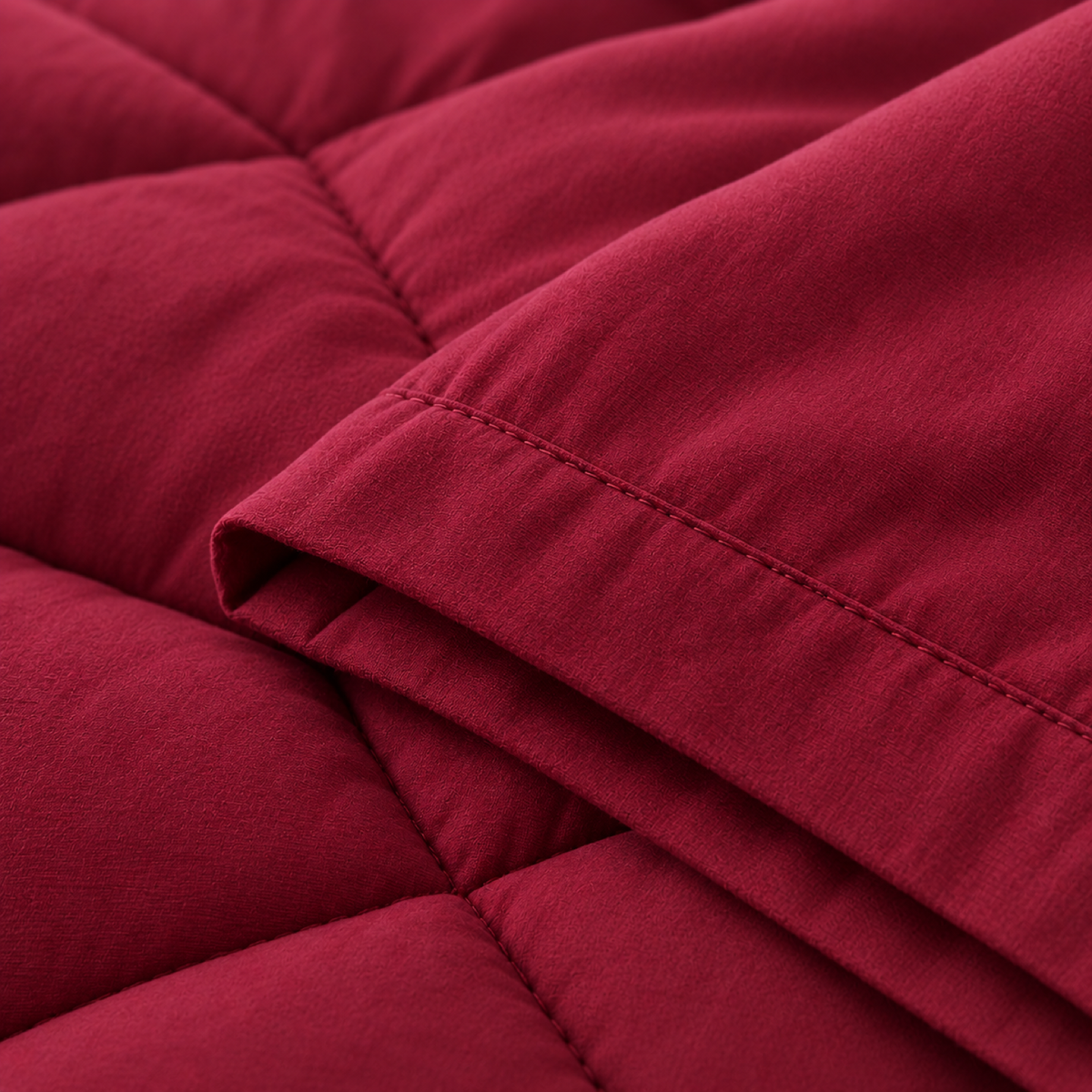 Microfiber Comforter Set with Sheets, Berry Red — detail