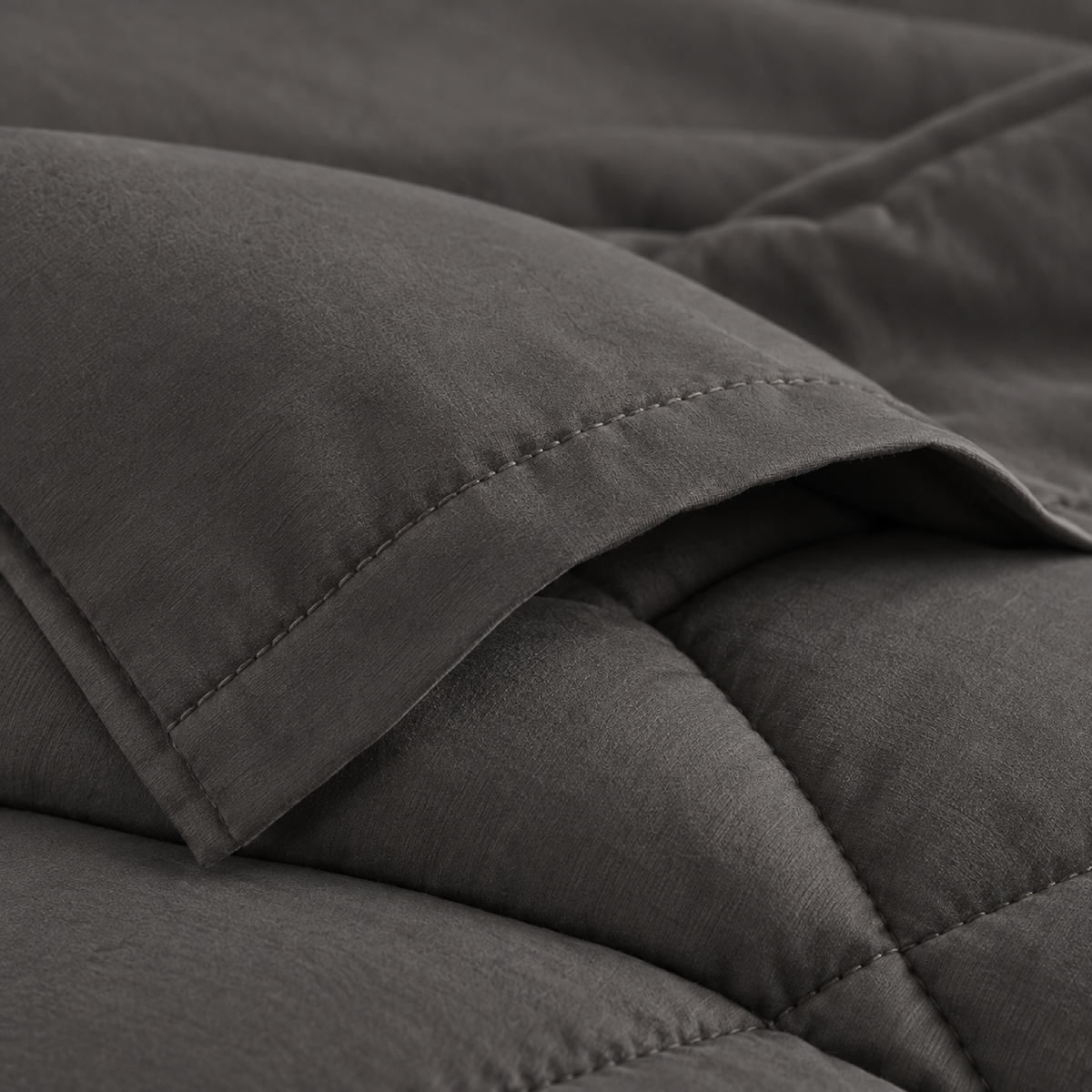 Microfiber Comforter Set with Sheets, Charcoal Grey — detail