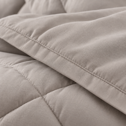 Microfiber Comforter Set with Sheets, Warm Greige — detail