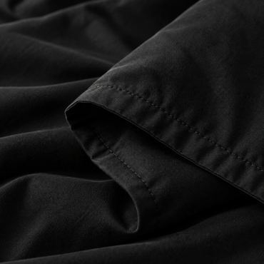 Solid Microfiber Duvet Cover Set, Black — detail