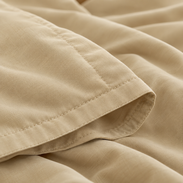 Solid Microfiber Duvet Cover Set, Khaki — detail