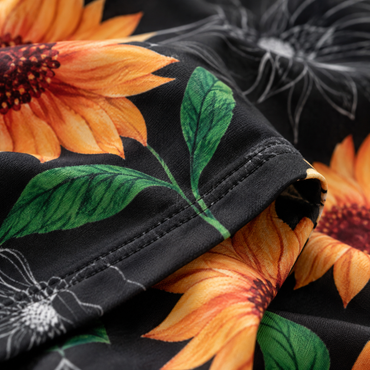 Sunflower Microfiber Duvet Cover Set, Black — detail