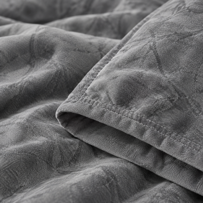 Velvet 3-Piece Duvet Cover Set, Smoke Grey — detail