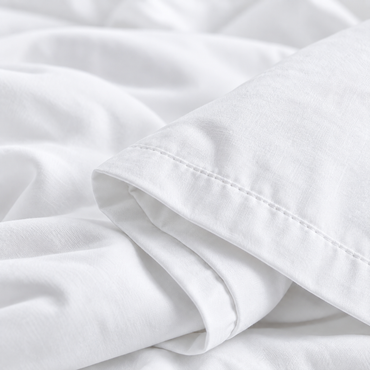 Solid Microfiber Duvet Cover Set, White — detail