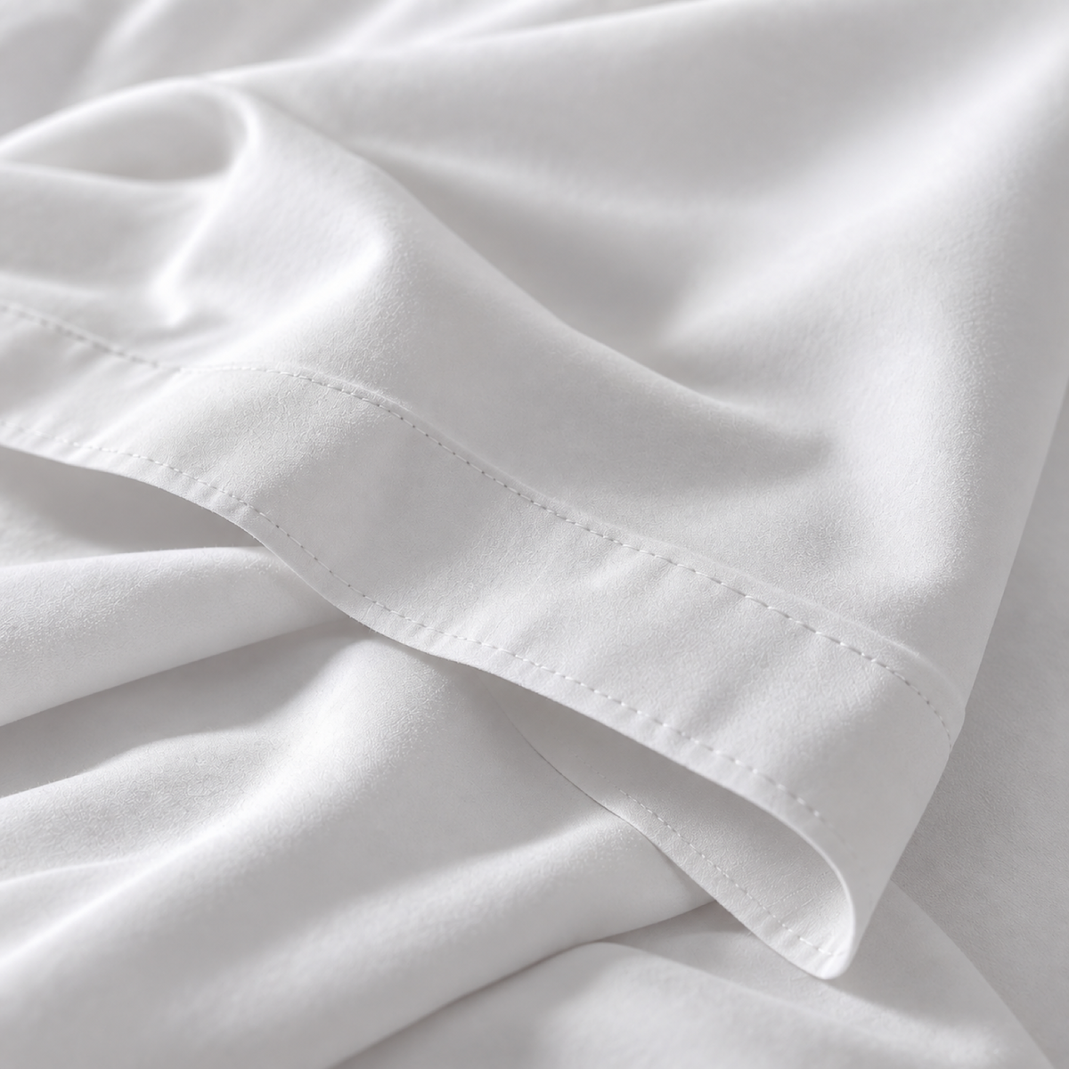 Soft-Touch Microfiber Sheet Set, White — detail