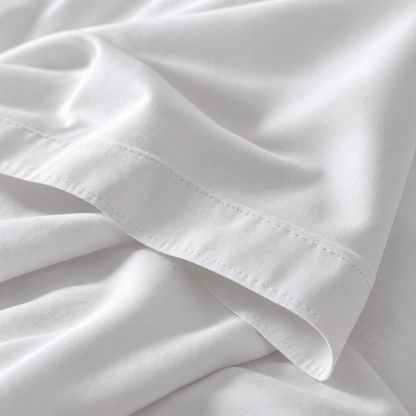 Soft-Touch Microfiber Sheet Set, White — detail