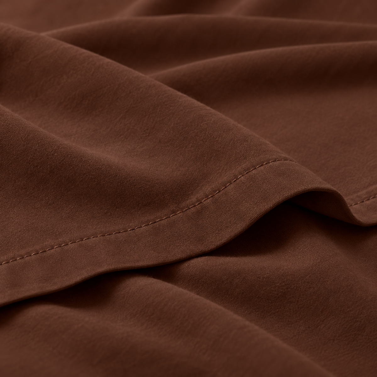 Ultra-Soft Microfiber Flat Sheet, Coffee Brown — detail