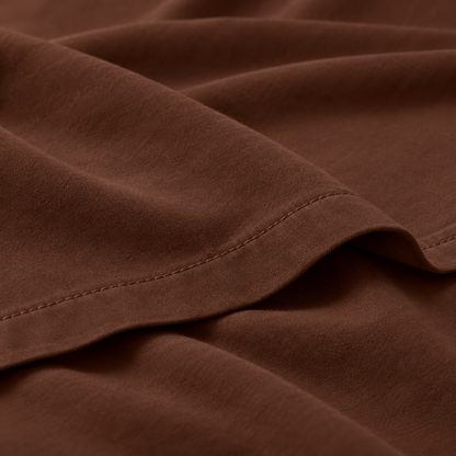 Ultra-Soft Microfiber Flat Sheet, Coffee Brown — detail