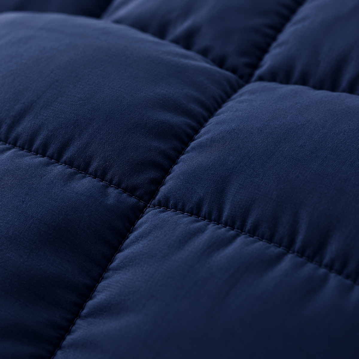 All-Season Down Alternative Comforter, Navy Blue — detail