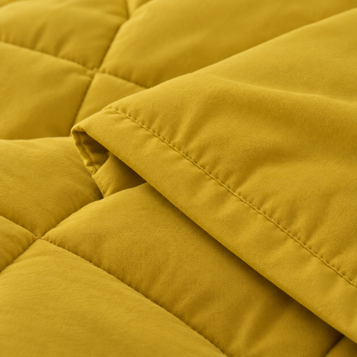 Microfiber Comforter Set with Sheets, Mustard Yellow — detail