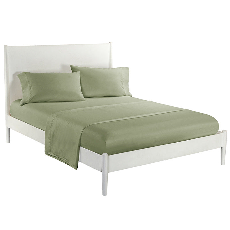Solid Color Brushed Cotton 4-Piece Set Skin-Friendly  Comfortable  Modern and Minimalist - Calm Cloud Bedding