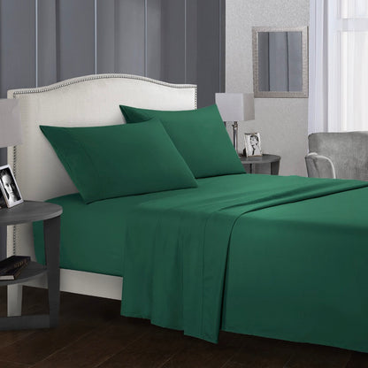 Solid Color Brushed Fabric Four-Piece Bedding Set - Modern Minimalist Bed Linens - Calm Cloud Bedding