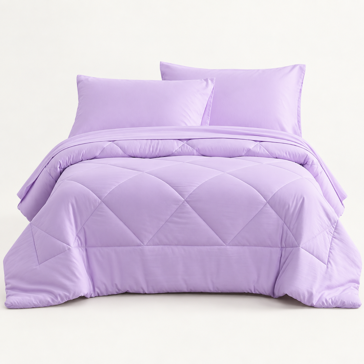 Microfiber Comforter Set with Sheets, Lavender — main