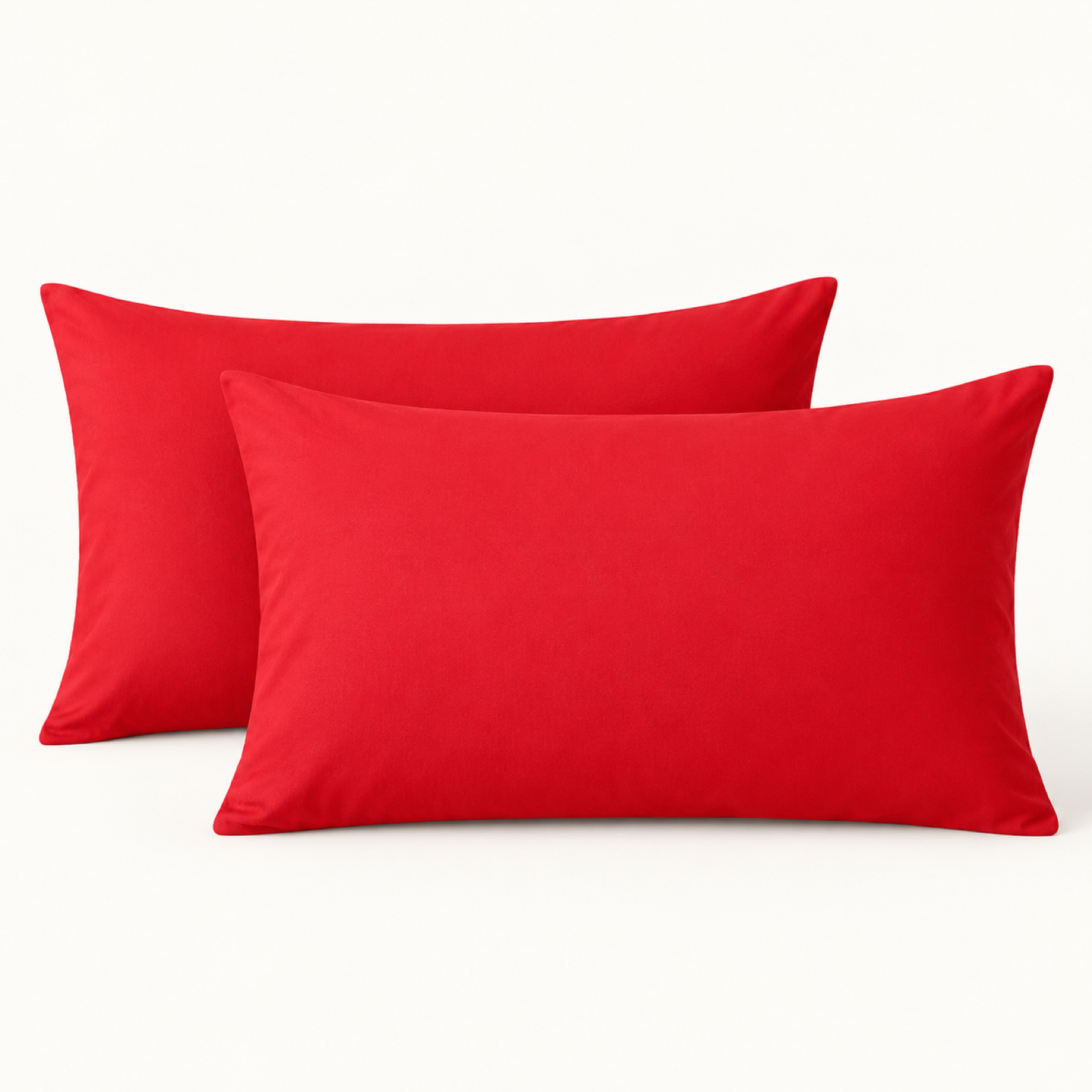 Microfiber Pillowcase Set of 2, Envelope Closure — Red