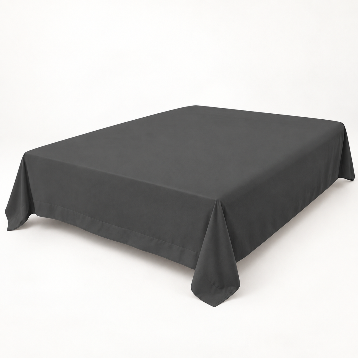 Ultra-Soft Microfiber Flat Sheet, Charcoal Grey — main