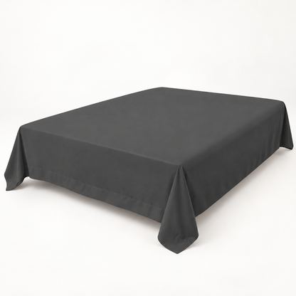Ultra-Soft Microfiber Flat Sheet, Charcoal Grey — main