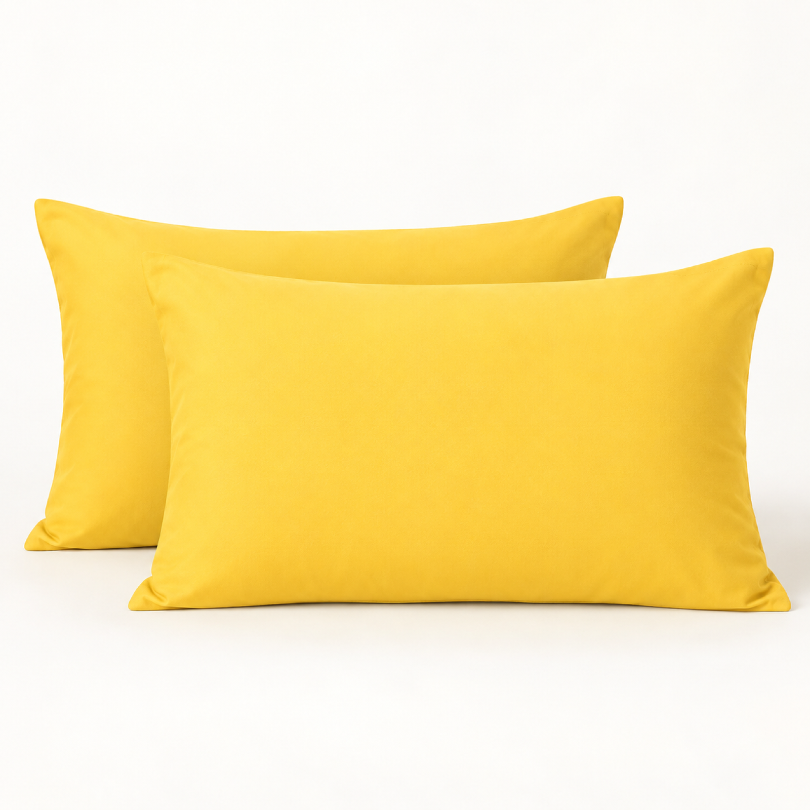 Microfiber Pillowcase Set of 2, Envelope Closure — Yellow