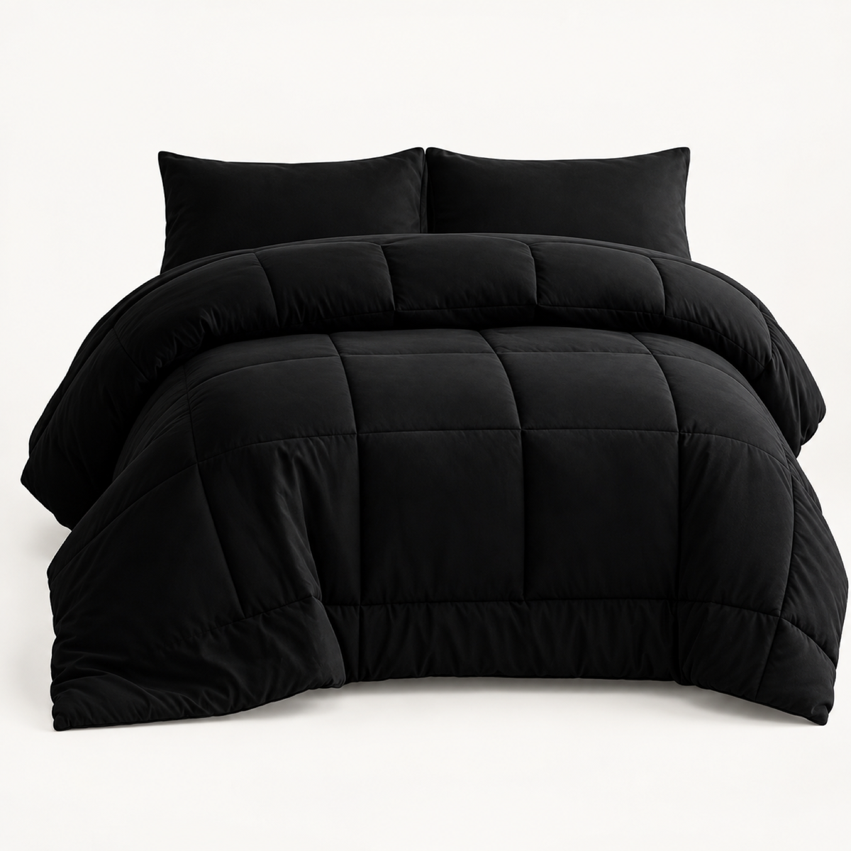 All-Season Down Alternative Comforter, Black — main