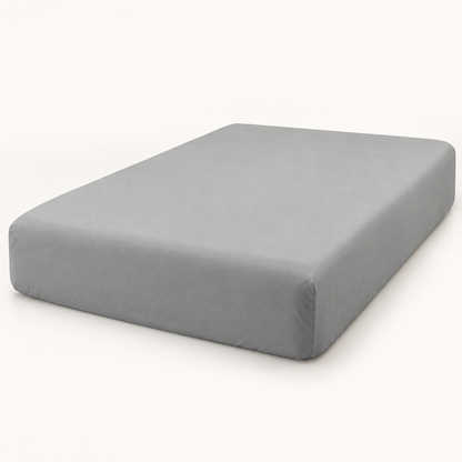 Deep Pocket Microfiber Fitted Sheet, Smoke Grey — main