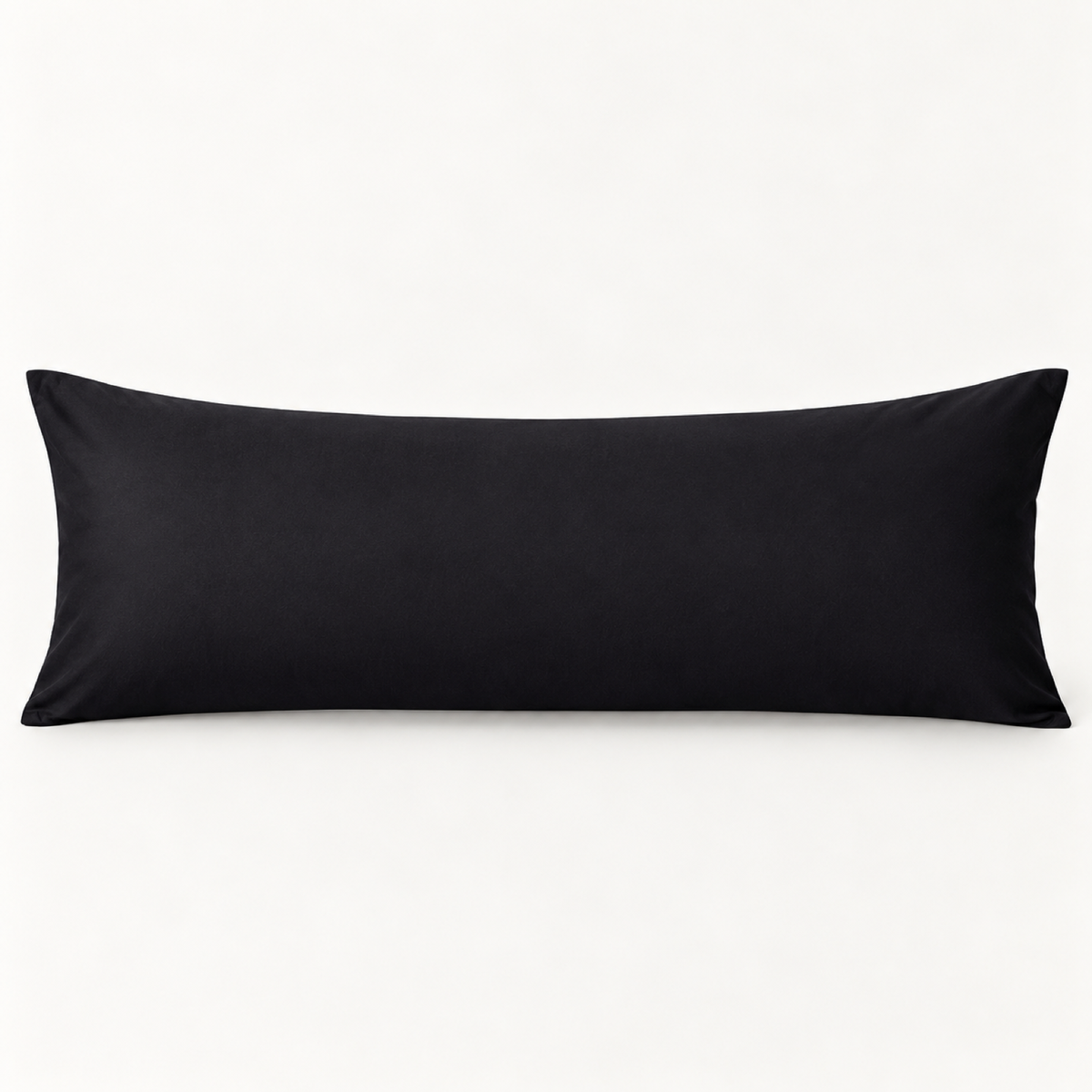 Microfiber Body Pillowcase, 20x54 in, Envelope Closure — Black