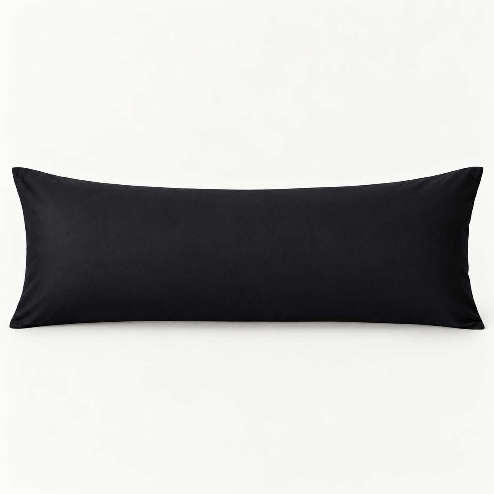 Microfiber Body Pillowcase, 20x54 in, Envelope Closure — Black