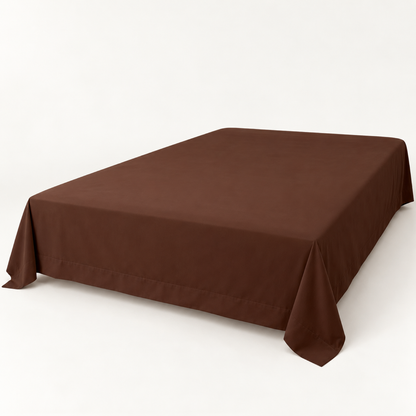 Ultra-Soft Microfiber Flat Sheet, Coffee Brown — main