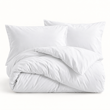 Solid Microfiber Duvet Cover Set, White — main