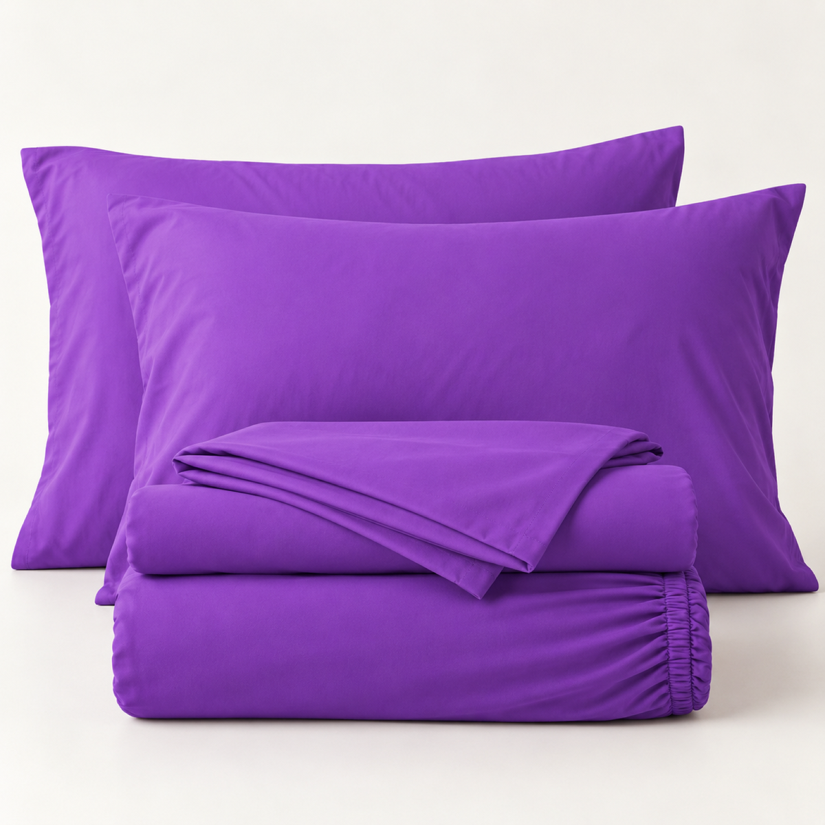 Deep Pocket Microfiber Sheet Set, Purple — main