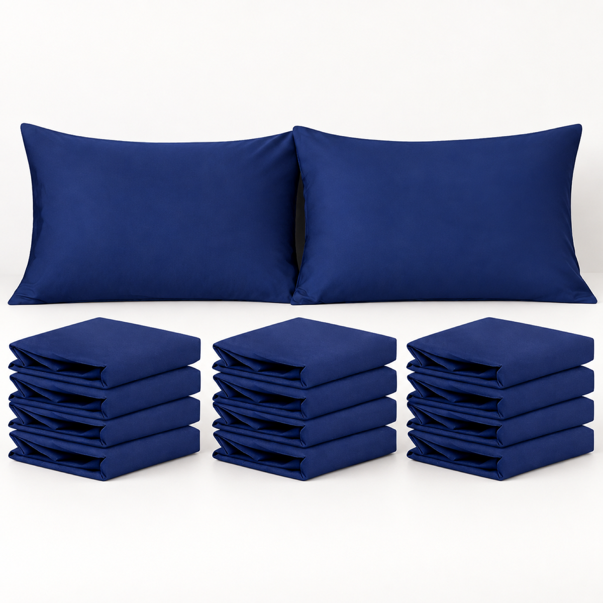12-Pack Microfiber Pillowcases, Navy Blue — main