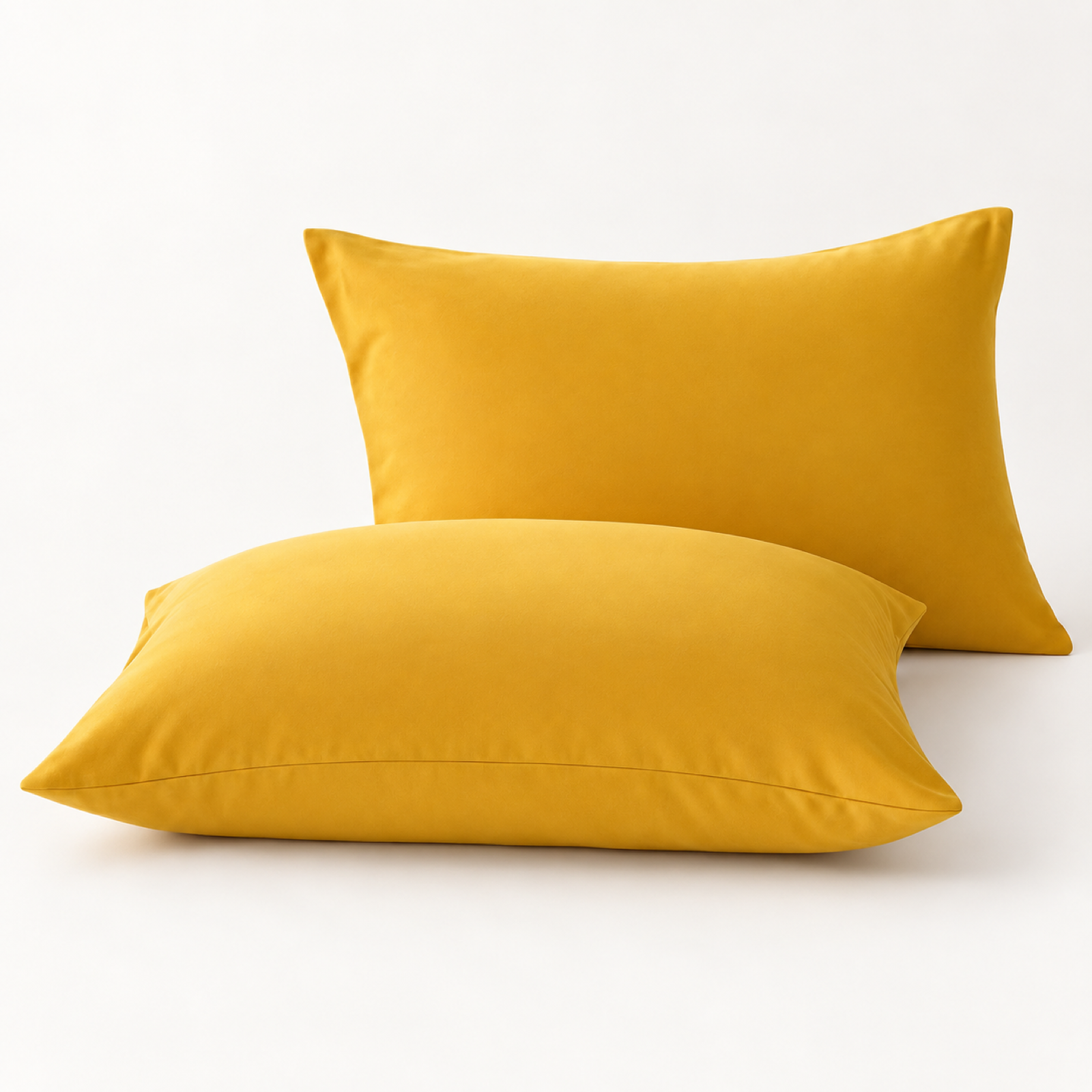 Microfiber Pillowcase Set of 2, Envelope Closure — Mustard