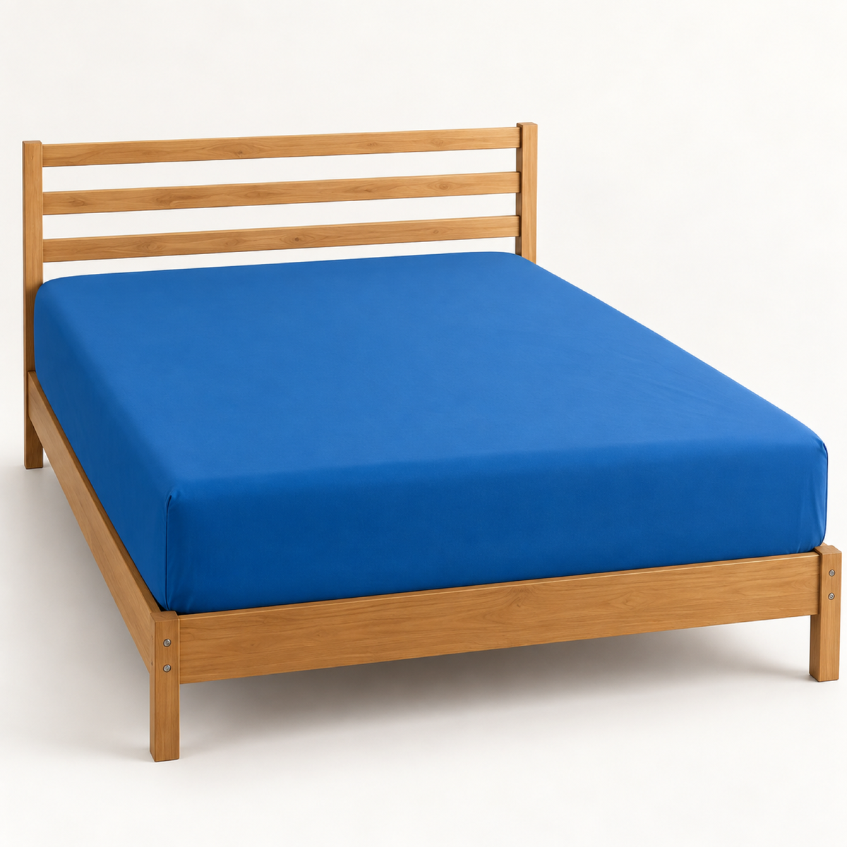 Deep Pocket Microfiber Fitted Sheet, Royal Blue — main