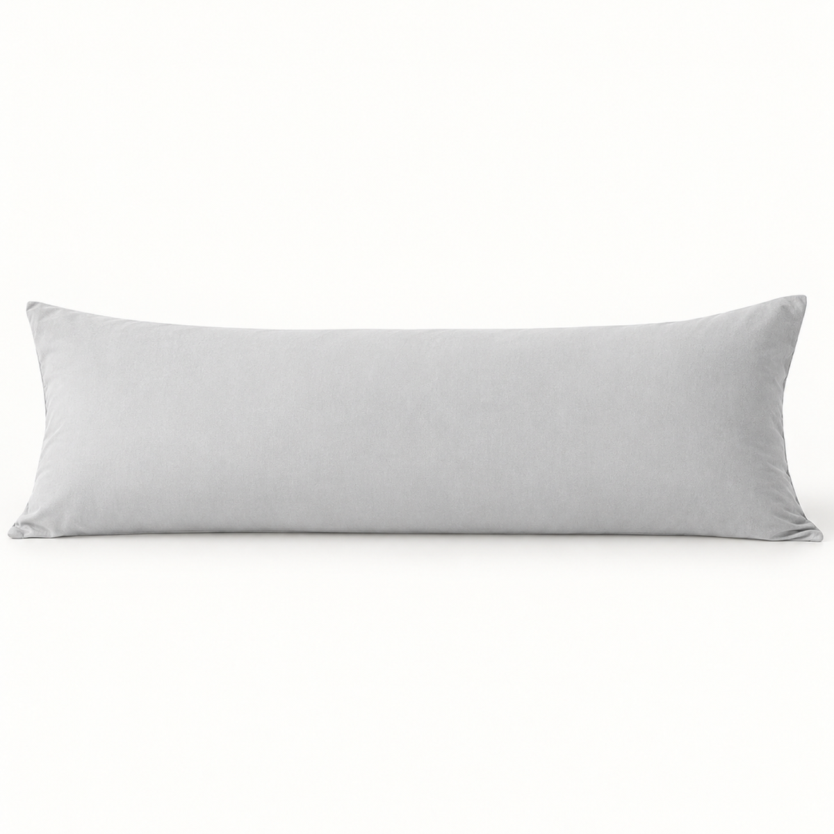 Microfiber Body Pillowcase, 20x54 in, Envelope Closure — Light Grey