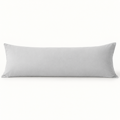 Microfiber Body Pillowcase, 20x54 in, Envelope Closure — Light Grey